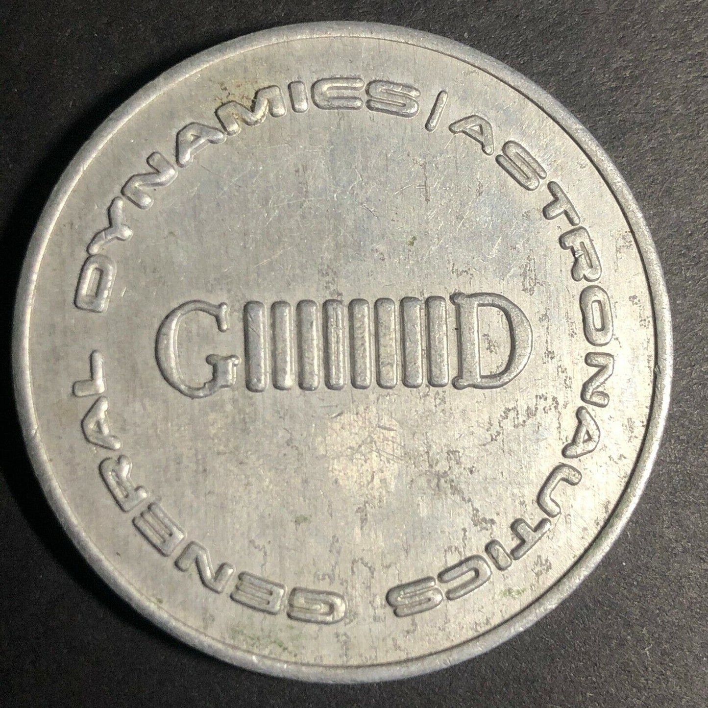37mm Aluminum? 1963 General Dynamics Astronautics 5th Anniv. Open House Token