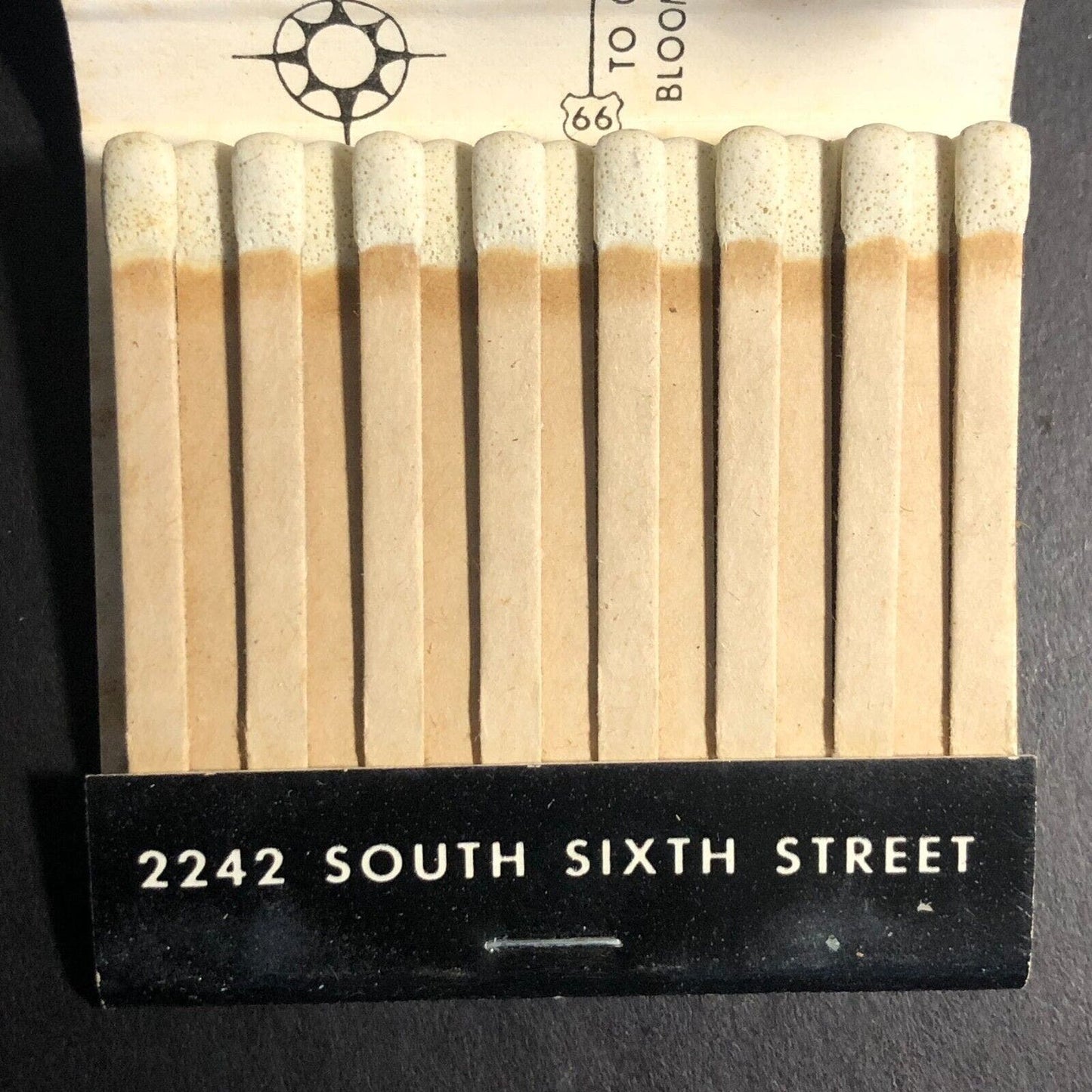 Black Angus Restaurant Springfield, IL Full Matchbook c1974-80's "Gene / Wally"