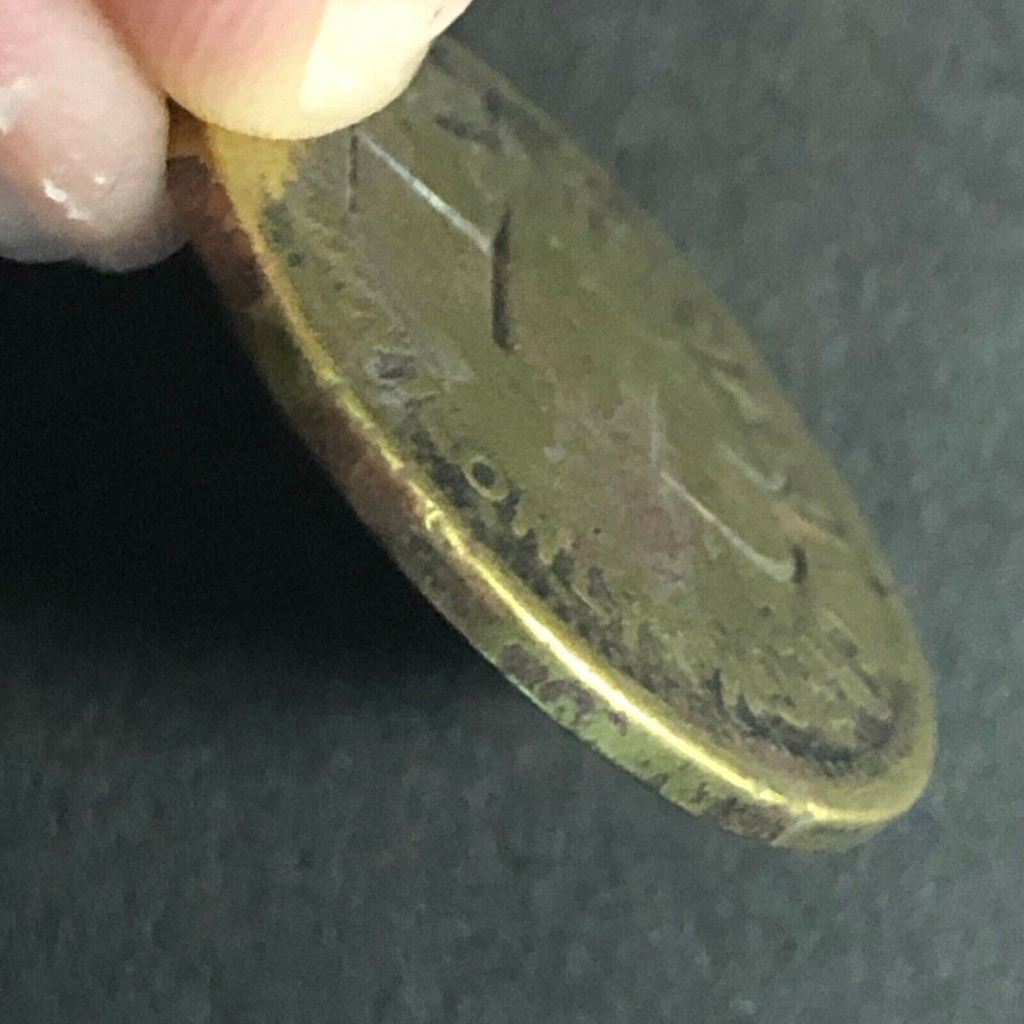 21.20mm "No Value Check - Amusement Only" Brass Token Stamped "H R" Fauver Coll.