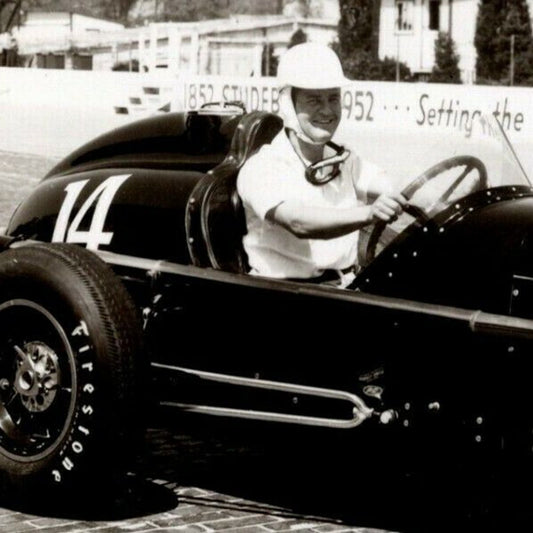 Indy 500 RPPC Postcard "1952 Joe James" Official Race Photo Unposted VG