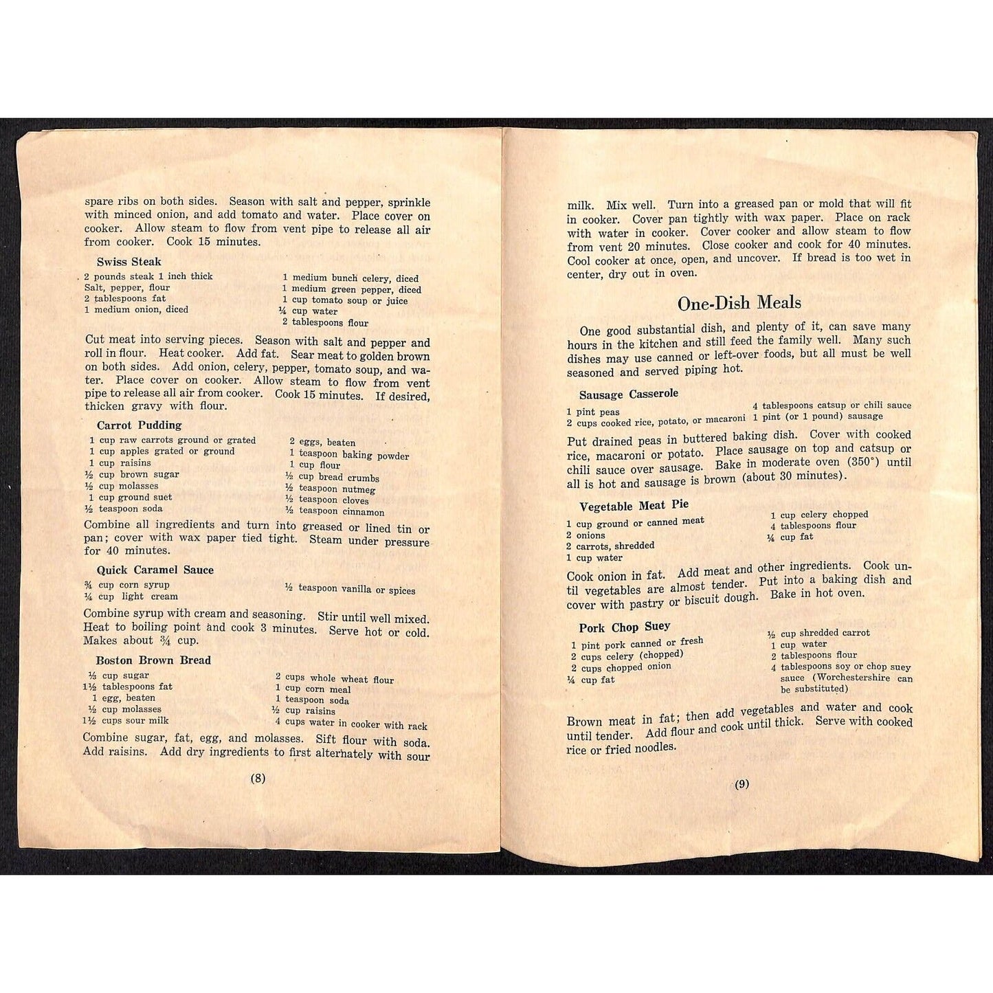 1946 U.S. Dept of Agriculture "Time Savers in Meal Planning and Preparation" 11p