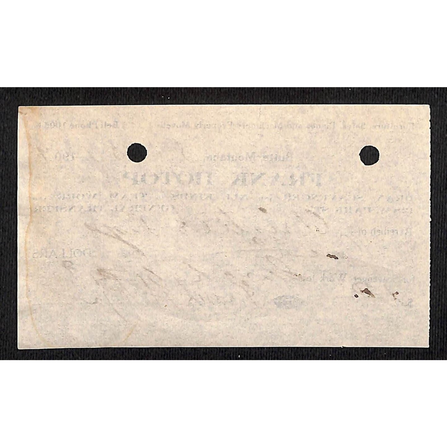 Leys Christies Jewelry Butte, MT 1909 Frank Hotop Dray Scavenger Receipt