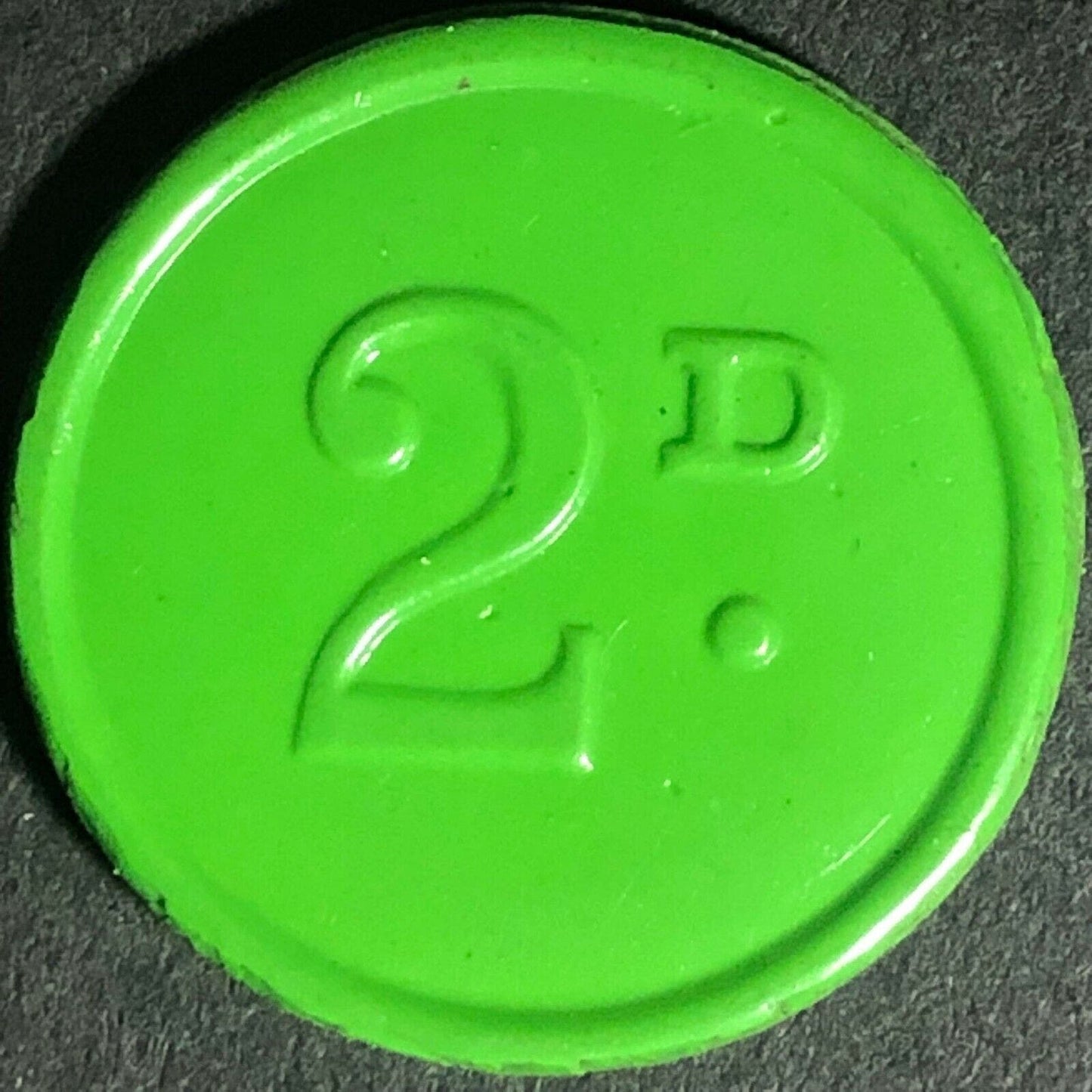 Yorkshire W.D. Transport England Plastic Token Green 2D 22mm c50's-60's