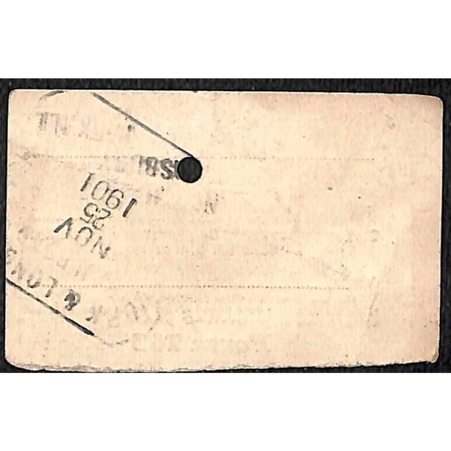 New York & Long Branch Railroad 1901 Ticket North Asbury Park #13927