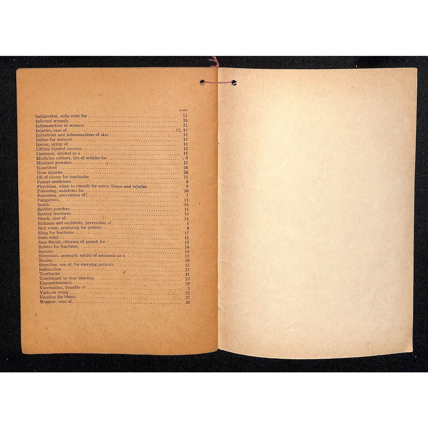 1919 Metropolitan Life's "First Aid in the Home" Booklet 27pp