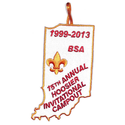 BSA Patch 15th Annual Hoosier Invitational Campout 1999-2013 - Gold