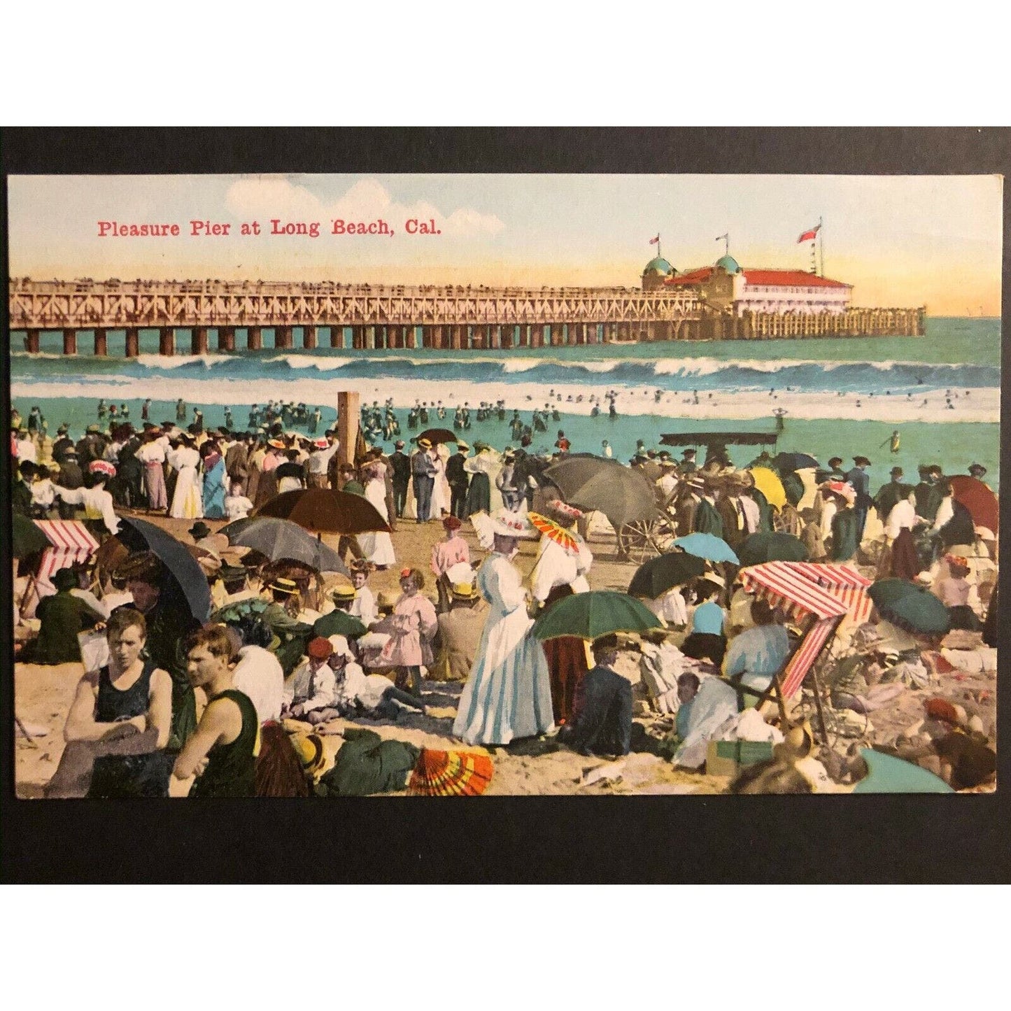 Vintage Postcard - Pleasure Pier at Long Beach, California