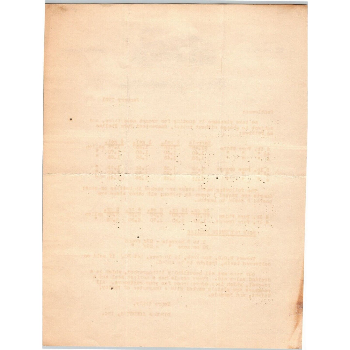 Long island City NY Billhead Letterhead 1931 Dings & Schuster Bleached Shellac
