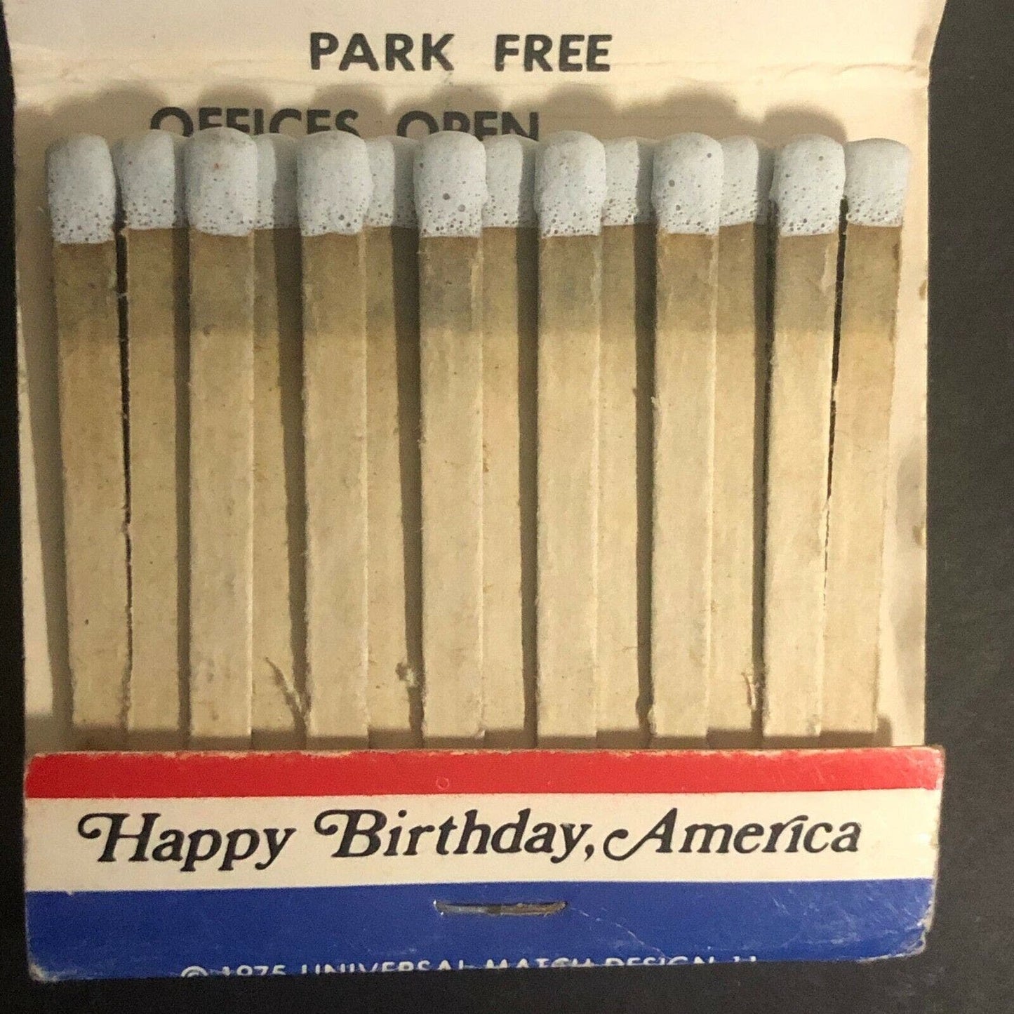 1975 Full Matchbook "Happy Birthday America" Apollo II / L.A. Federal Savings