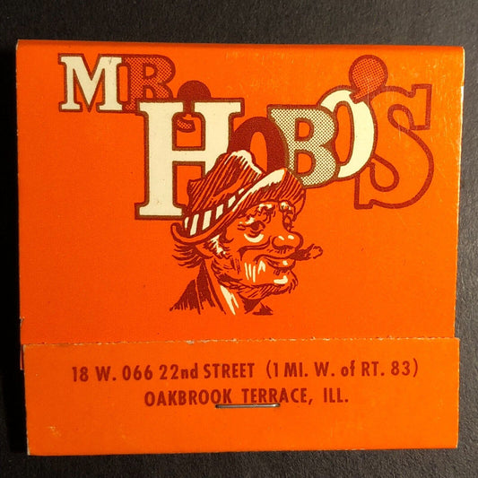 Mr. Hobo's Restaurant Oakbrook Terrace, IL Full Matchbook c1977-80's Scarce