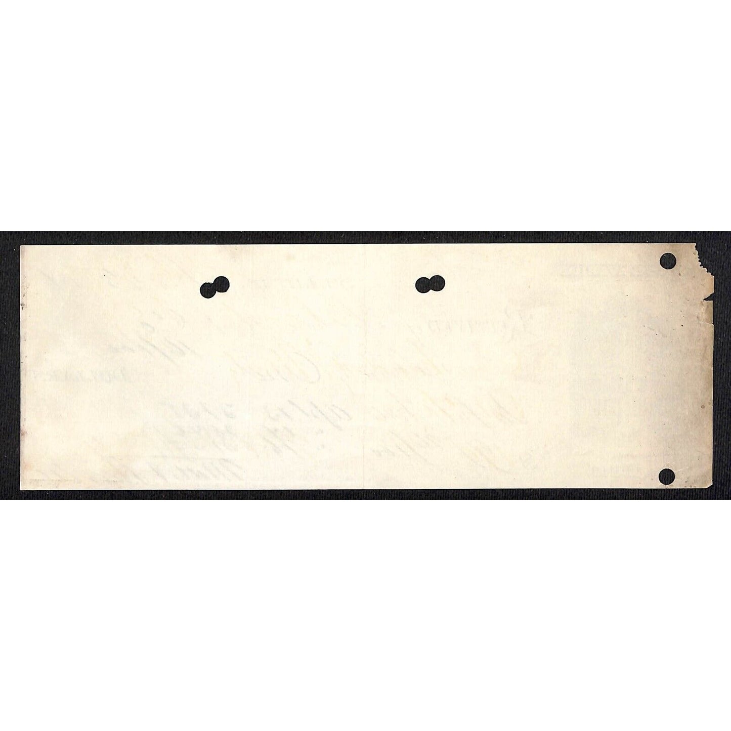 Mills & Averill St. Louis 1886 Bank Check - w/ Vignette Tailors Clothing Scarce