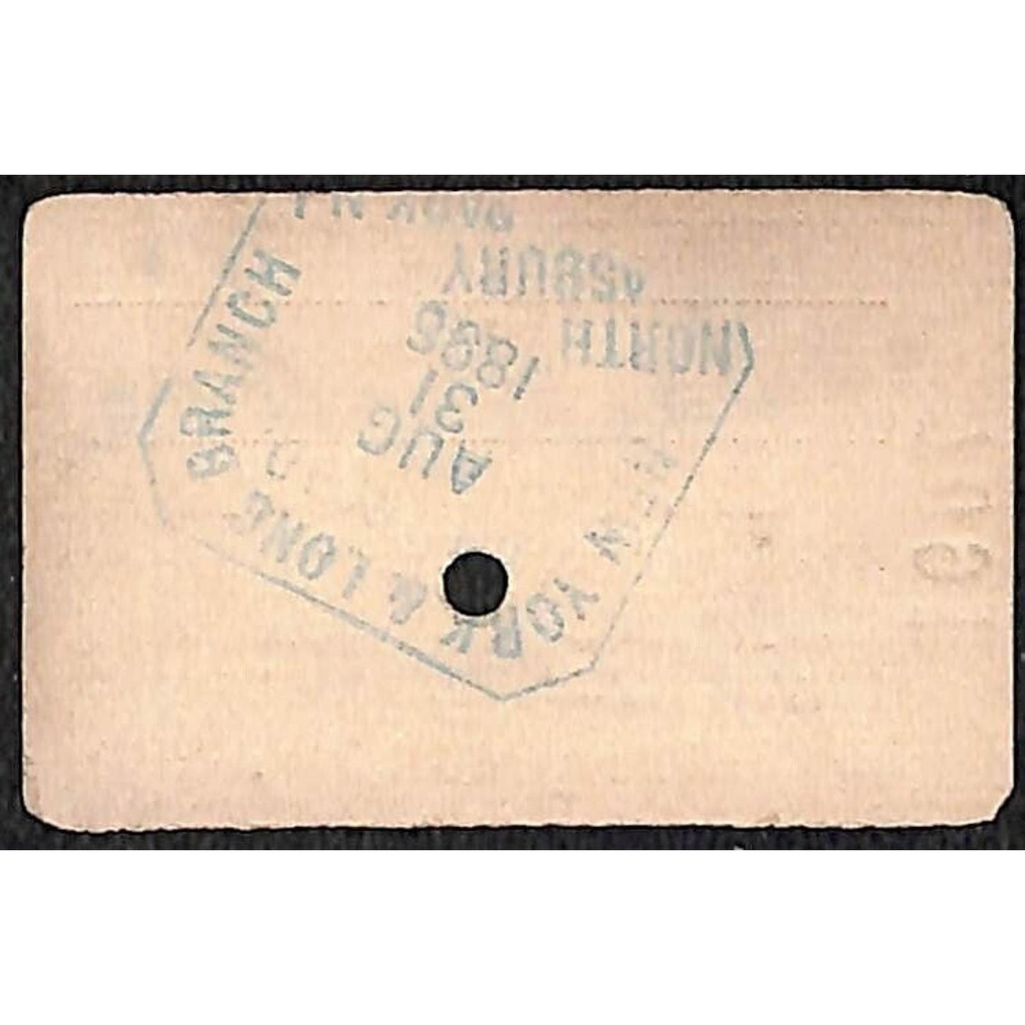New York & Long Branch Railroad 1896 Ticket North Asbury Park #7091