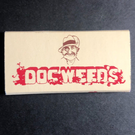 Doc Weed's Restaurant Niles, IL Lombard, IL Matchbox Matchbook c1978 VGC