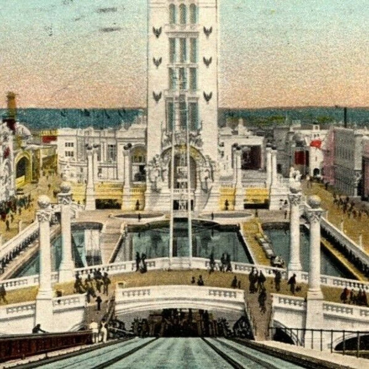 Vintage c1906 Coney Island Postcard "View of Dreamland"