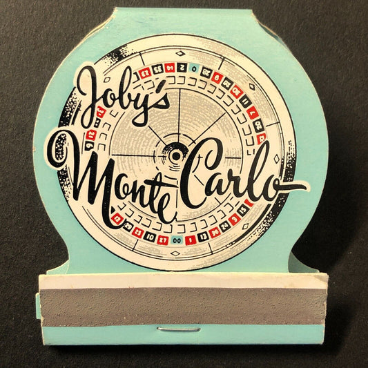 Joby's Monte Carlo Crystal Bay, NV Full Roulette Matchbook Very Scarce c1955-60