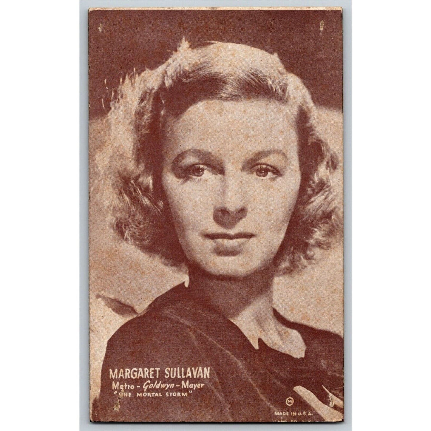 Margaret Sullivan Leading Lady Movie Star Arcade Card - Ken Prag Coll. EXC