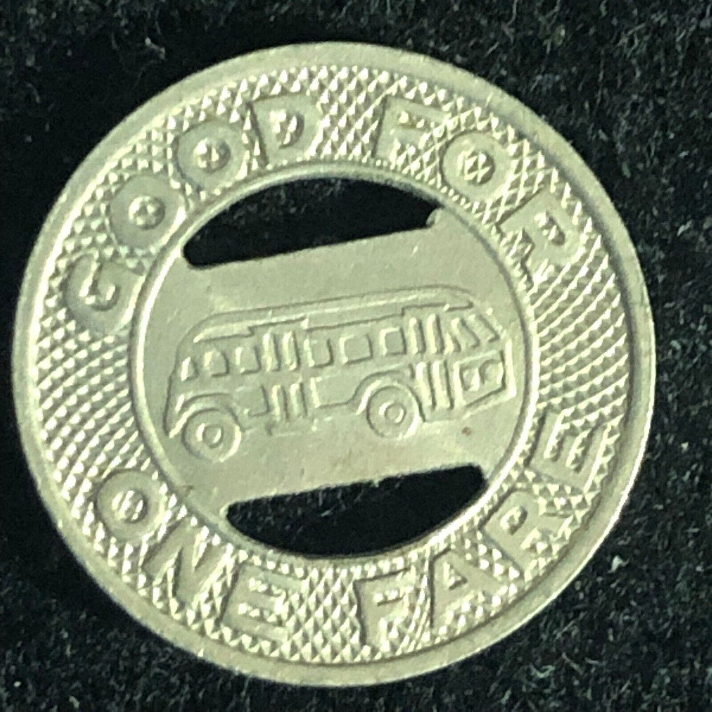 Power City Bus Lines, Inc. (Albemarle, NC) G/F One Fare Token 16mm Scarce