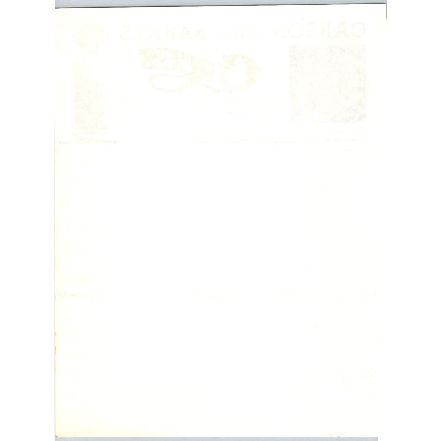Carson and Barnes Wild Animal Letterhead c1959 "Col. Tim McCoy" Real Wild West