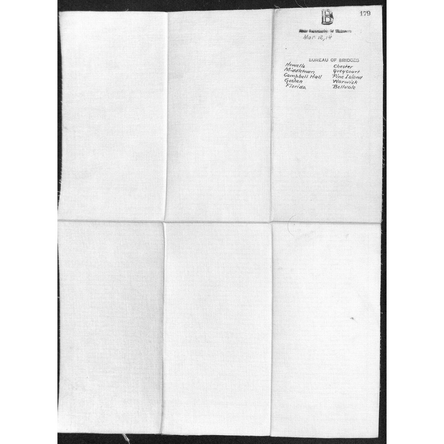 Vintage Official NY State Topographic Map Howells Chester Greycourt Goshen