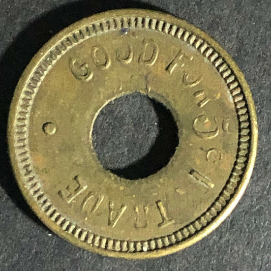 Good For 5c In Trade "23988" Brass Donut Token 21mm