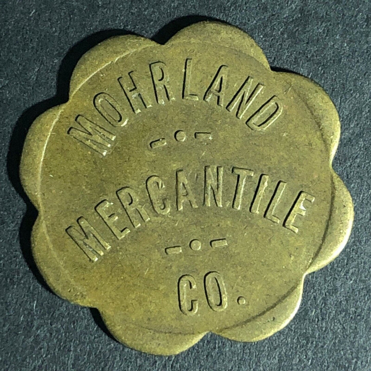 Mohrland Mercantile Co. Utah "G/F One Exploder" (Explosives) Token 28mm c1920's