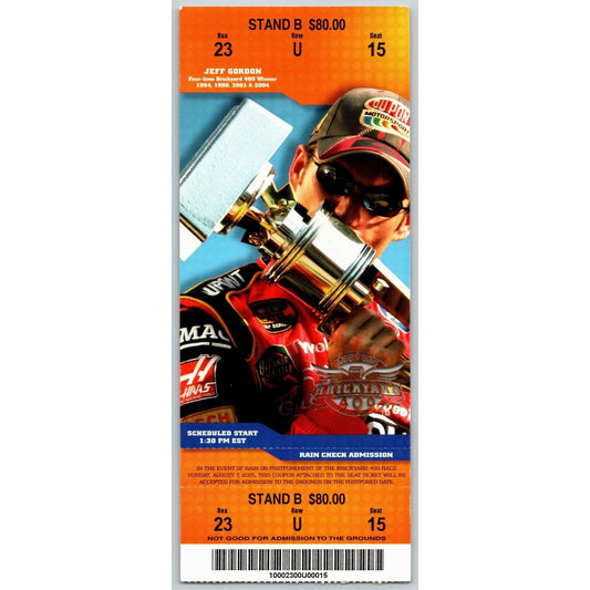 2005 Brickyard 400 Indianapolis Motor Speedway Ticket Stub - Seat 15