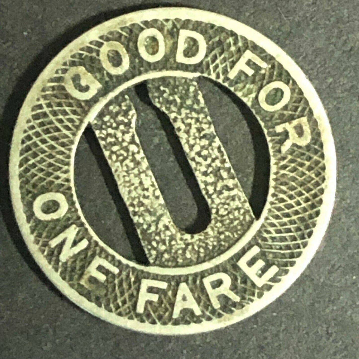 c1920-40's 16mm "Connecticut Company" G/F One Fare - Brass Transit Token CONN