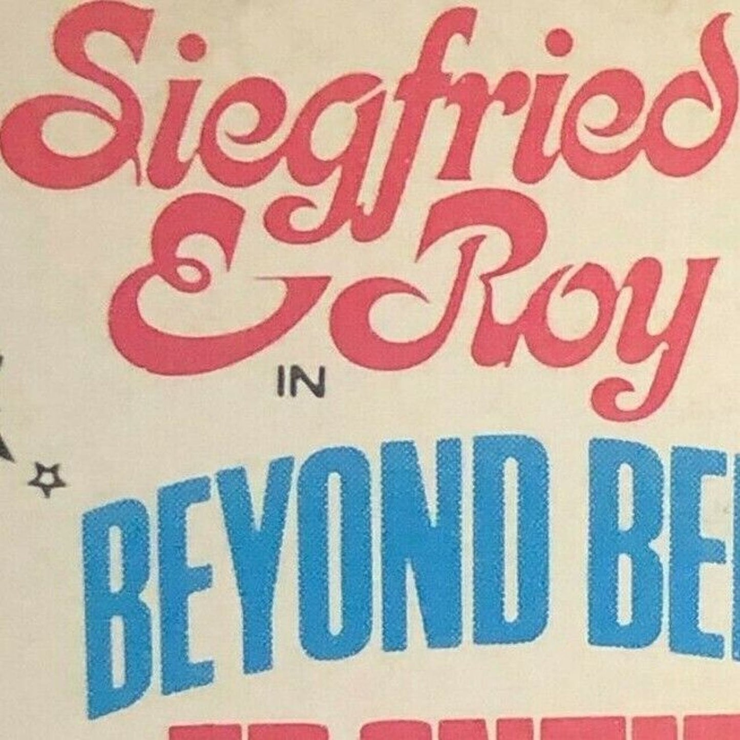 Vintage c1981 Full Matchbook "Siegfried & Roy Beyond Belief" Frontier Casino
