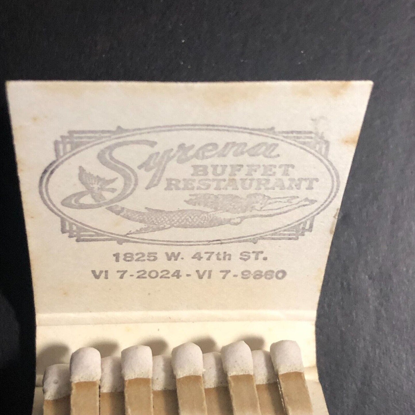 76' Bi-Centennial / Syrena Buffet (Polish) Restaurant Chicago Full Matchbook