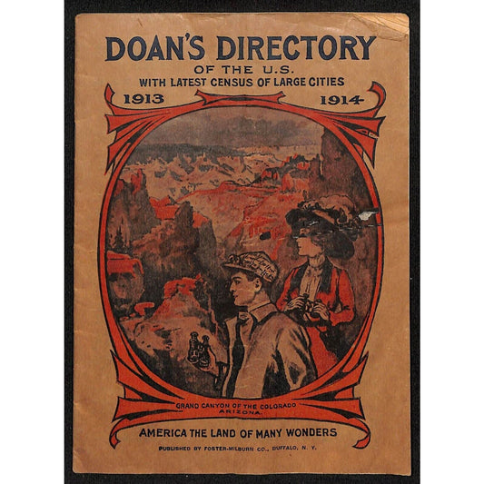 Doan's Directory / U.S. Census of Large Cities Booklet 32pp 1913-14 (Back Pills)