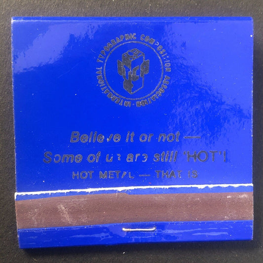 ITCA "Some of Us are Still Hot!" Vintage Full Matchbook c1960's-73 Scarce