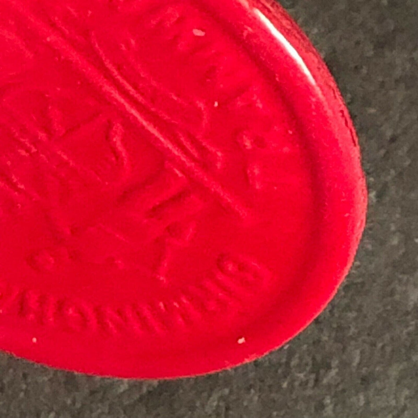 Birmingham Tramways England Plastic Token Red 1D 22mm c50's-60's