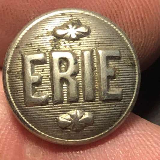 Erie Railroad Uniform Button Brass 1/2" Convex Scovill Mf'g