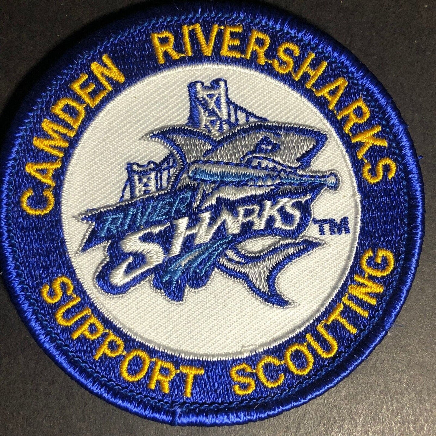 Camden Riversharks Support Scouting -- Vintage Embroidered Patch c2010