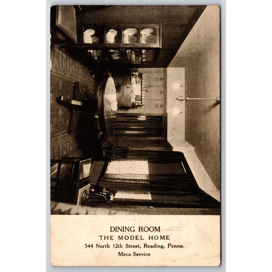 Metropolitan Electric Co. Reading, PA $1 Per Month Rate Adv. Postcard c1910