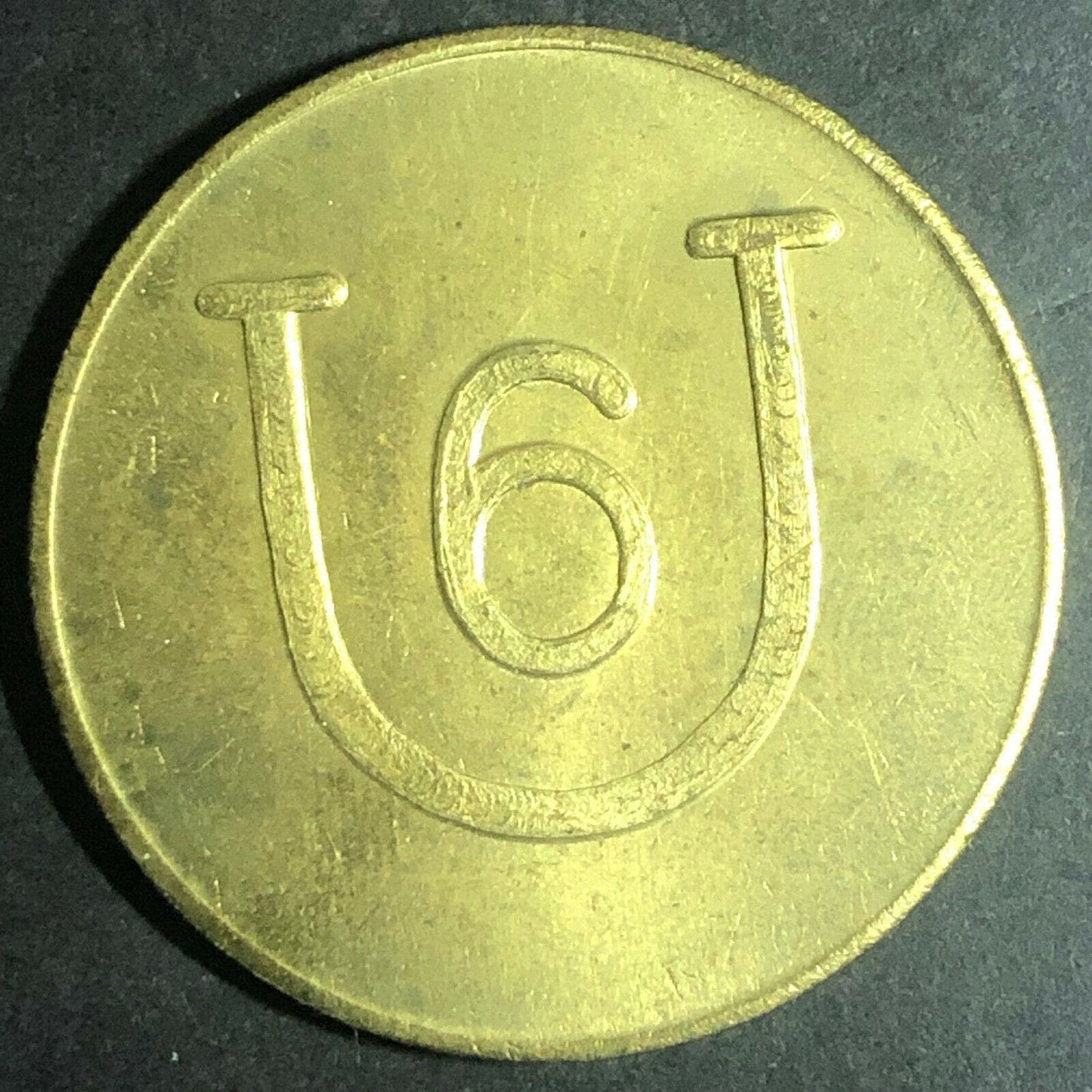 Vintage 32mm Brass "CNC U 6" Token
