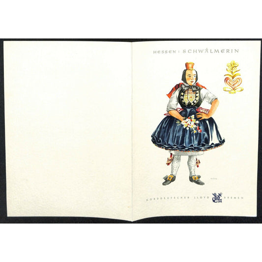 1964 North German Lloyd Bremen Cruise Line Lunch Menu Mar 9