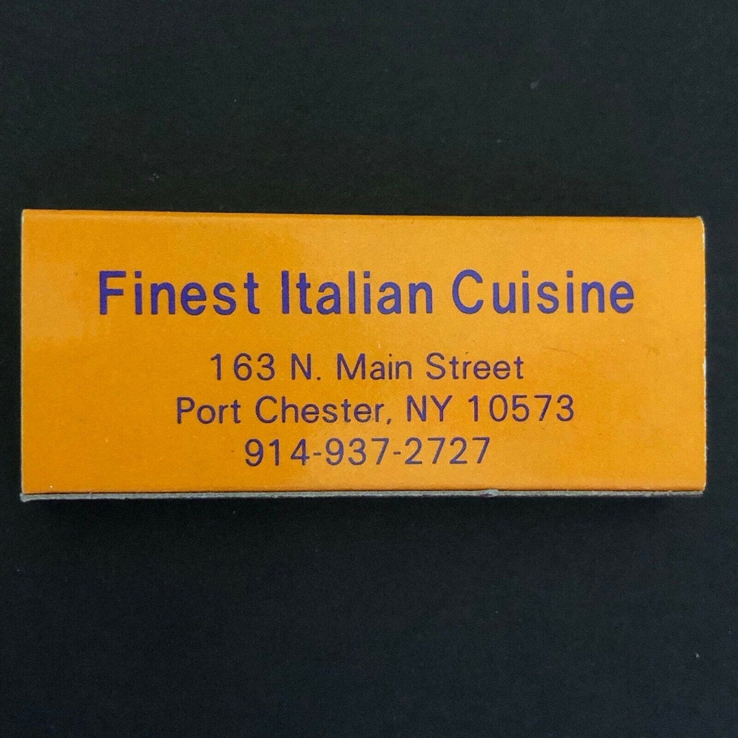 c1970's-80's Wooden Matchbox Matchbook - Angsavance Restaurant Port Chester, NY