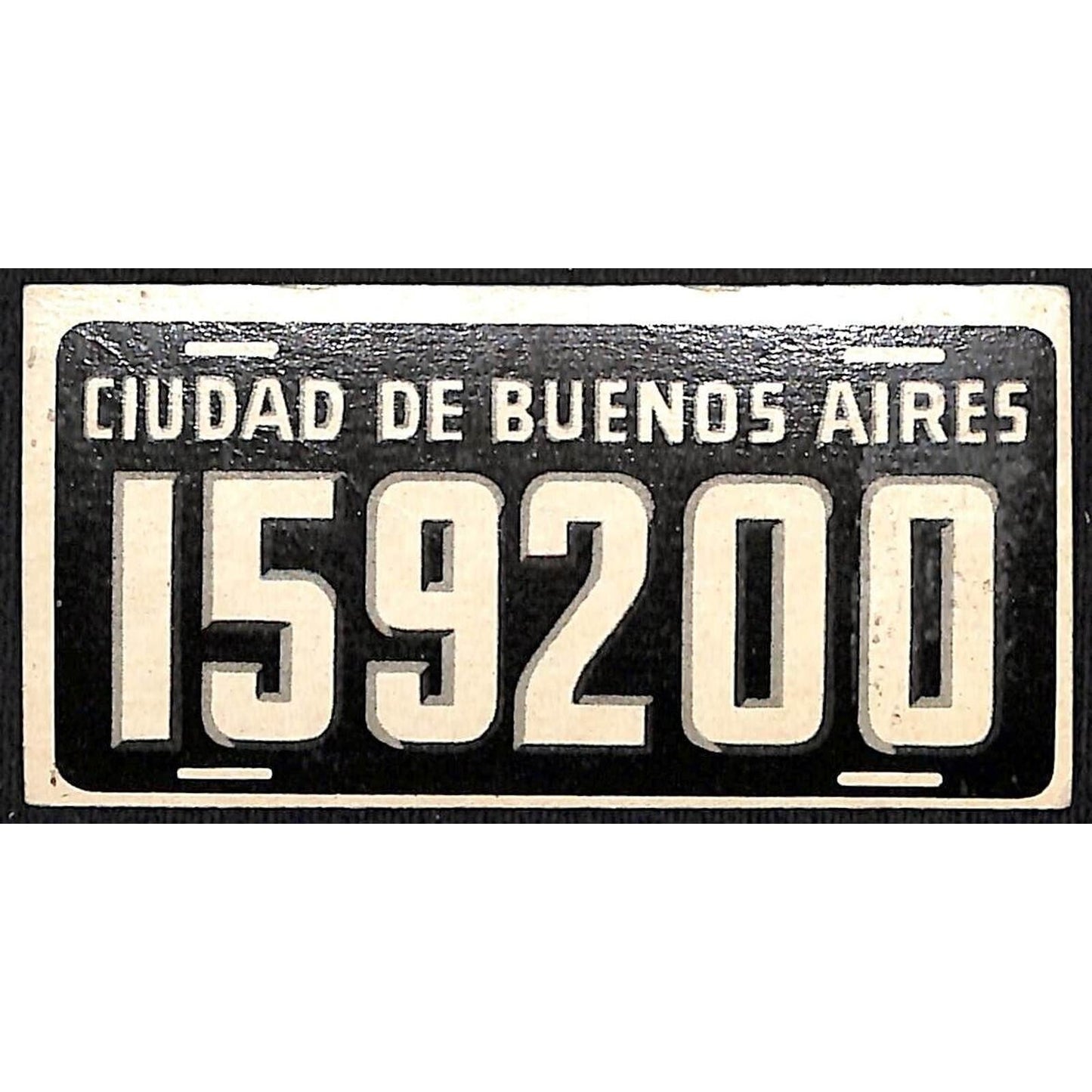 c1949 Argentina Statistics Info Card - Part of a Series w/ License Plate Art