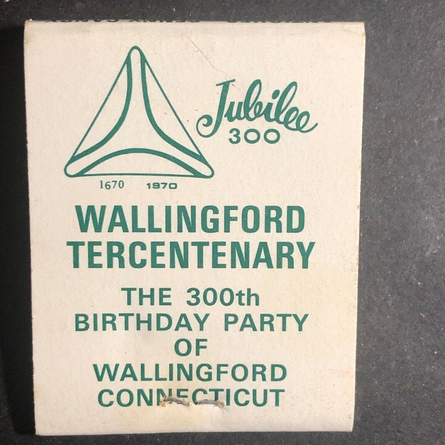 1970 Full Matchbook Silversmith Country Store Wallingford, CT Tercentenary B-day