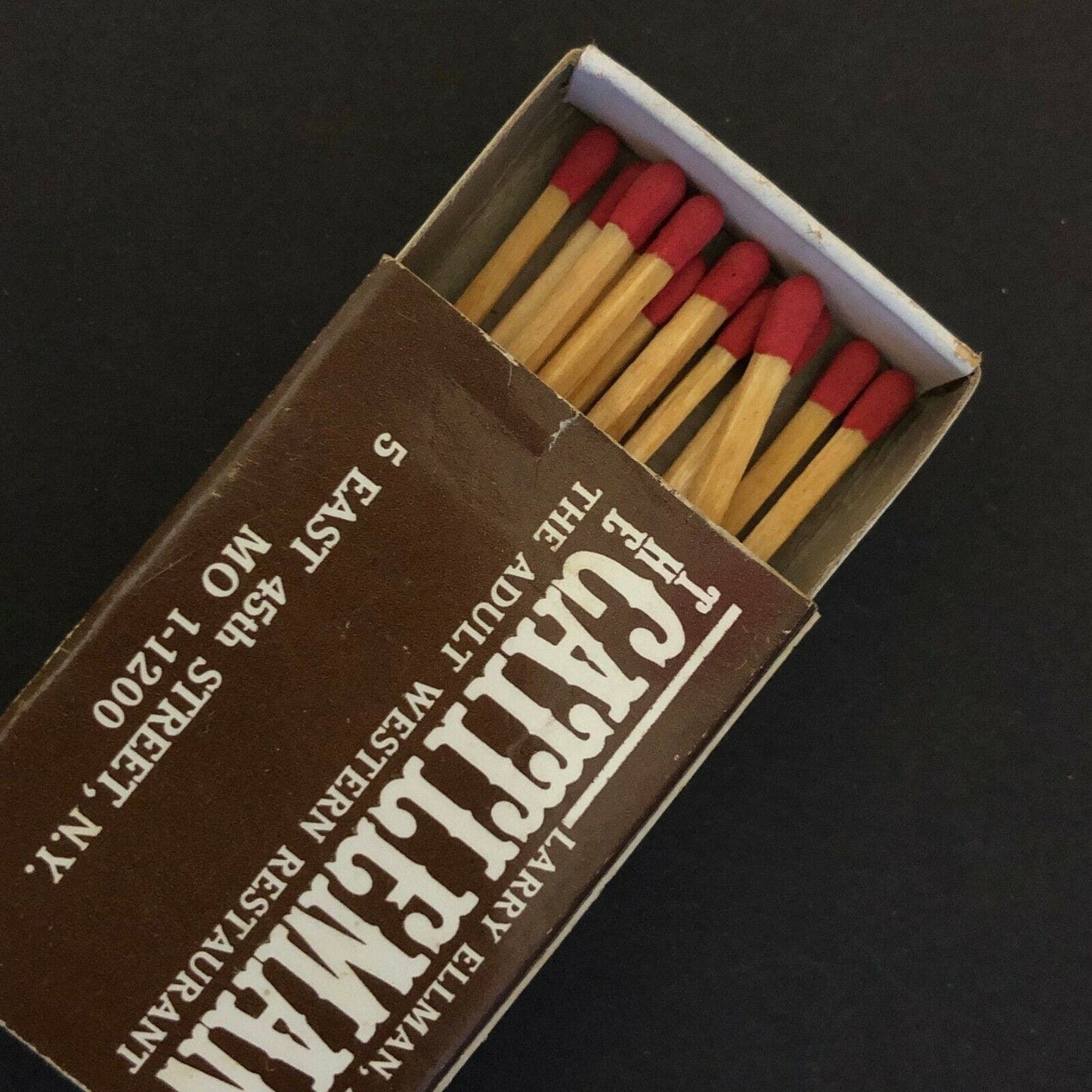 c1970's-80's Wooden Matchboxes / Matchbooks "Cattleman" Restaurant NY, NY