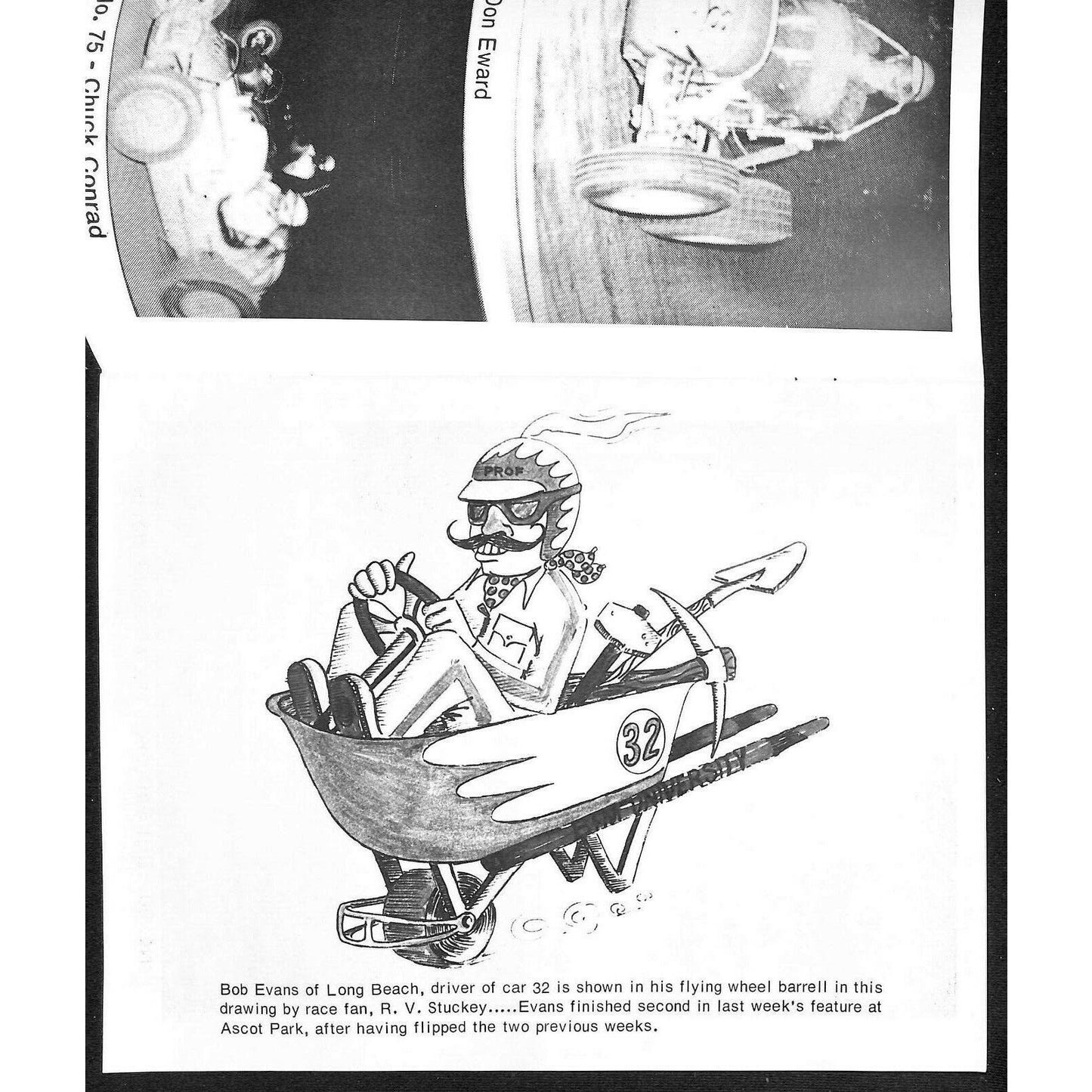 Scarce 8/6 1966 Sprint Car Auto Racing CRA Program Whiteman Speedway 16pp.