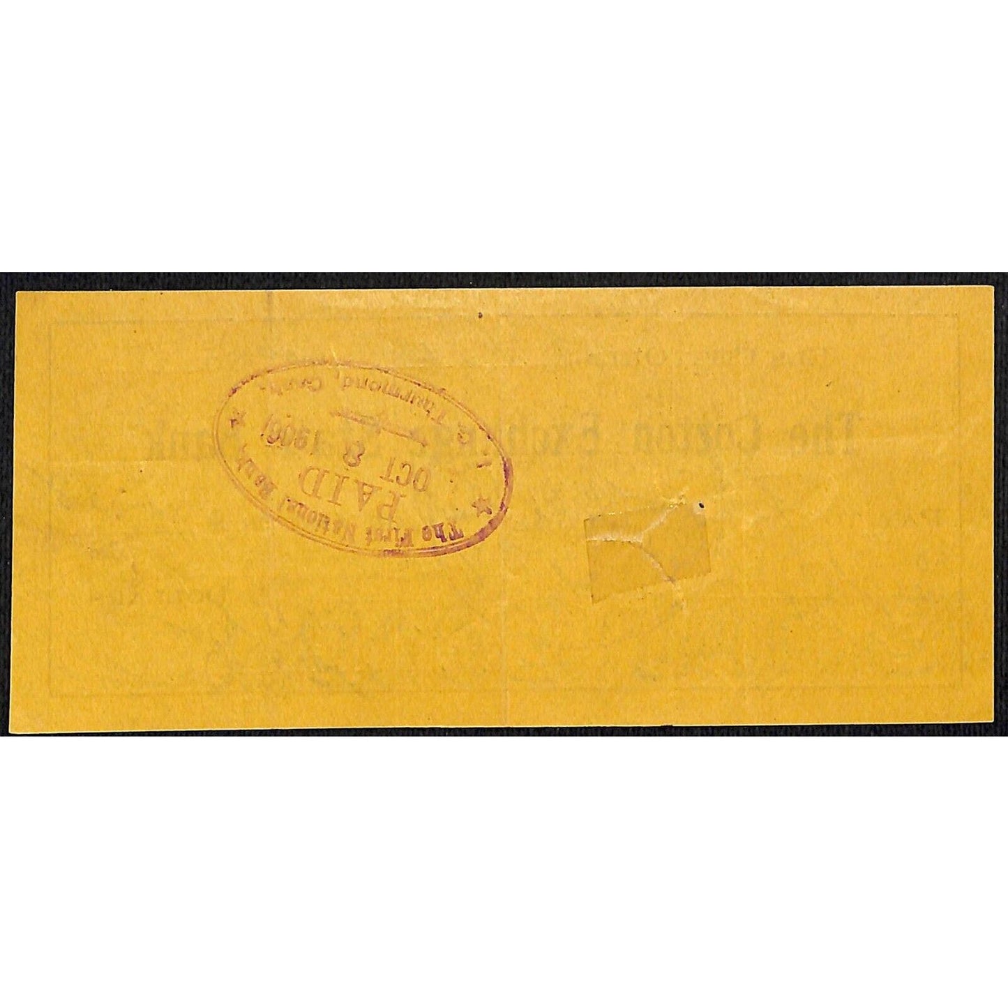 Elk City, OK 1906 Territorial "Cotton Exchange State Bank" Check - Scarce