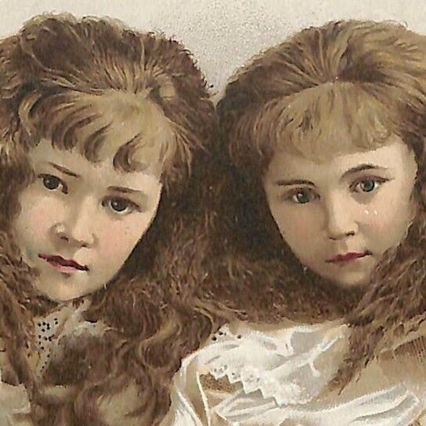 1880-90's Victorian Trade Card E. Reineberg Boots Shoes Rubbers York, PA Sisters