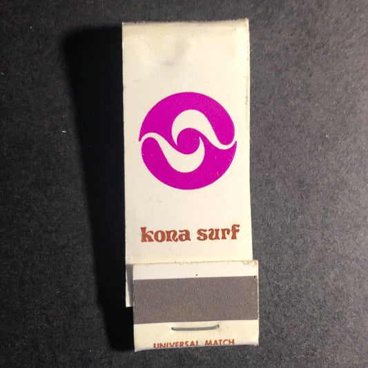 Kona Surf InterIsland Resorts Keauhou-Kona Hawaii Matchbook c1970's-80's VGC