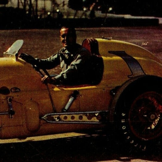 Indy 500 Postcard 1950 "Johnny Parsons" VGC Unposted Rounded Corners