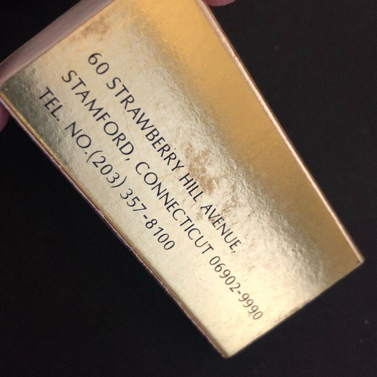 c1980's-90's Wooden Matchbox Matchbook Aux Beaux Jardins Restaurant Stamford, CT