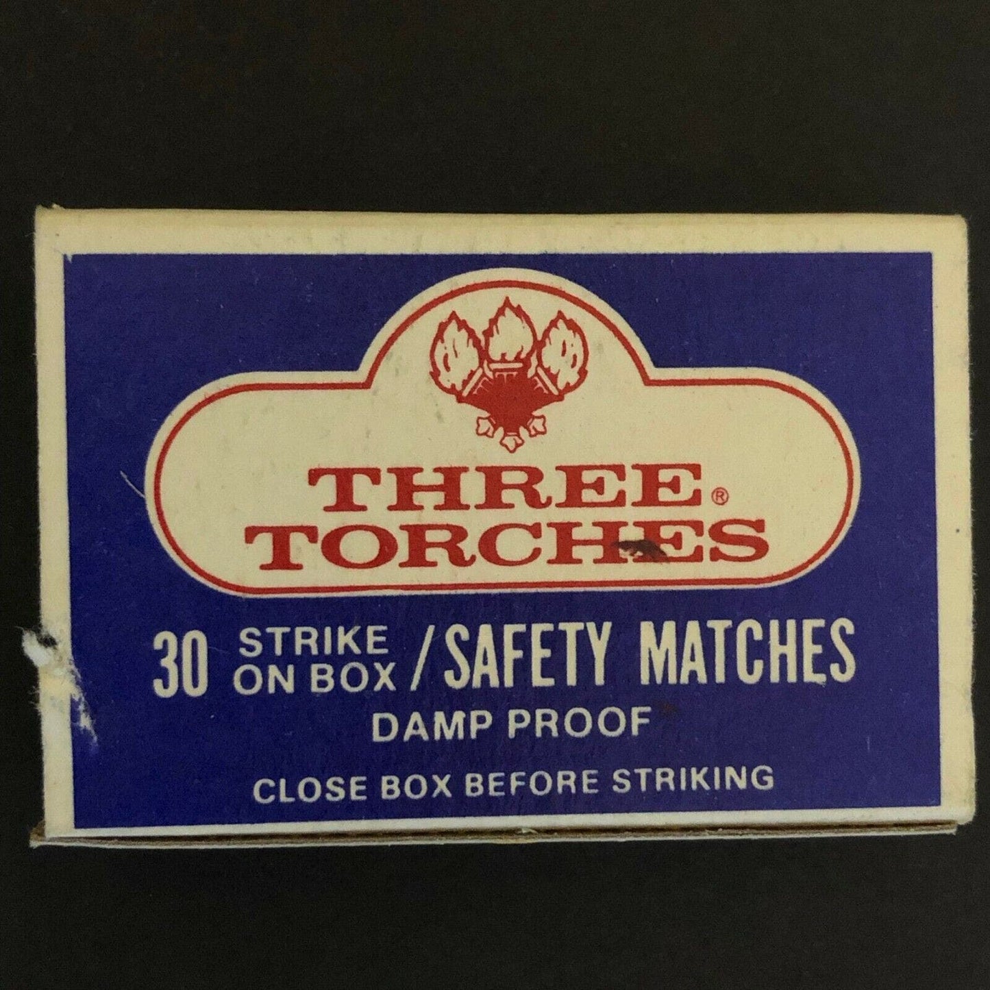 Vintage Wooden Matchboxes / Matchbooks - Three Torches Universal Match Company