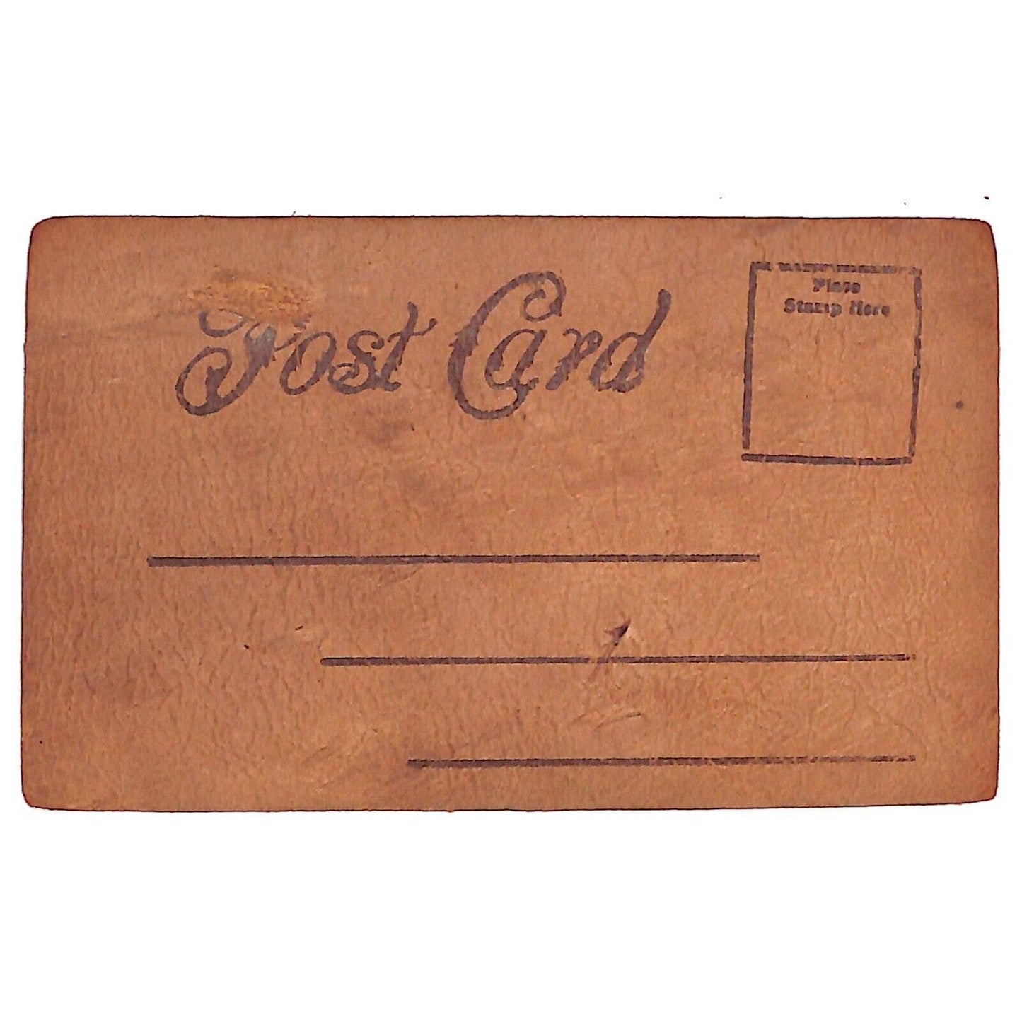 Funny Leather Postcard "The Smile That Won't Wash Out?" Cheeky Clothesline Humor