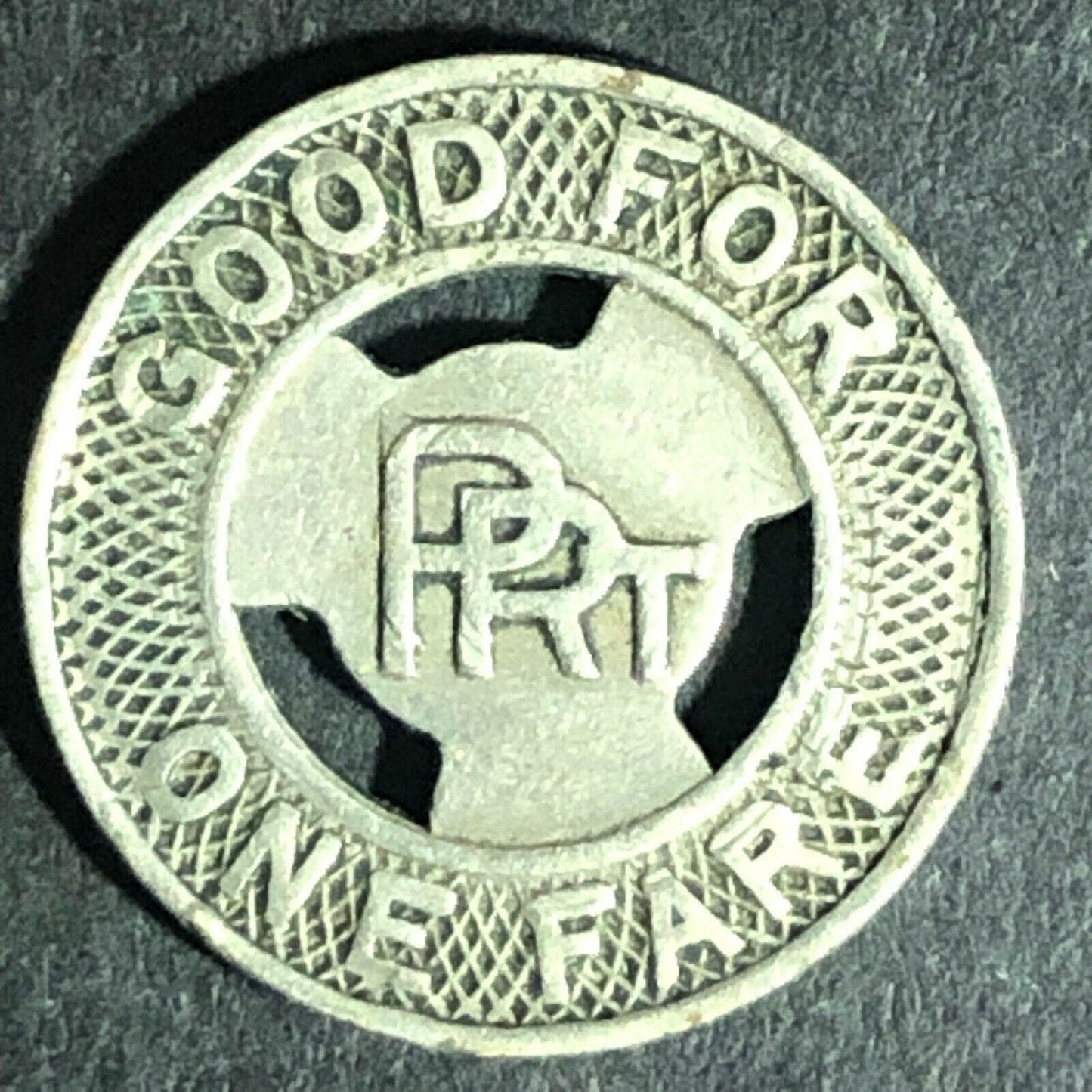 c1940's Brass Good For One Fare Transit Token Philadelphia PTC 16mm (1851)